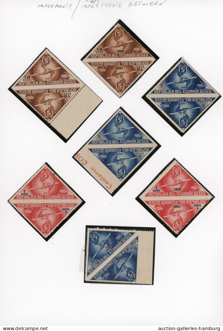 Ecuador: 1923/1980's "Air Mail Postage Stamps & Payment of Correspondence XX Cen