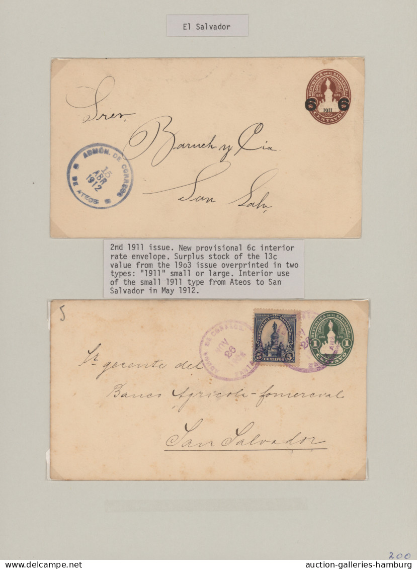 El Salvador - Postal Stationery: 1903/1923, Collection Of 44 Unused And Used Sta - El Salvador