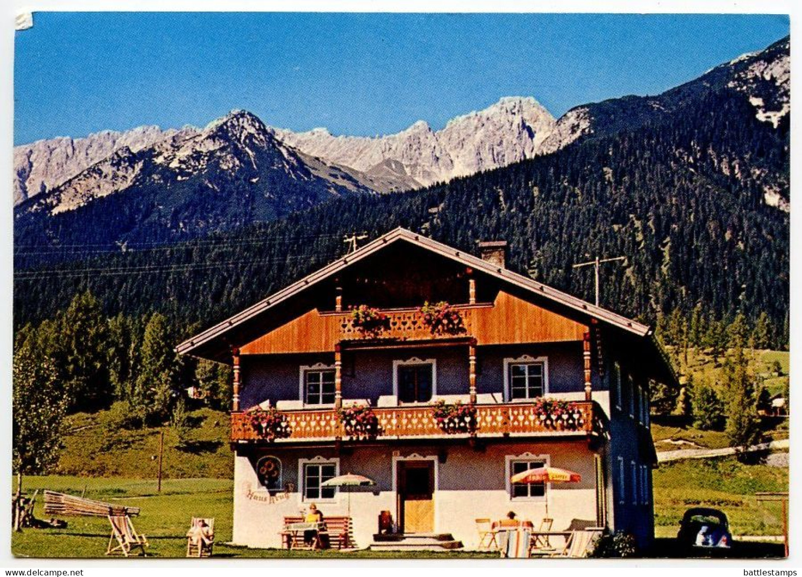 Austria 1973 Postcard Hanus Krug - Leutasch-Klamm, Tirol; 2.50s Danube Bridge, Linz Stamp; Slogan Cancel - Leutasch