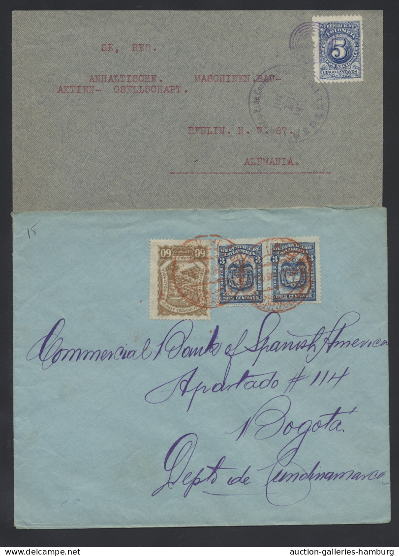 Columbia: 1885-1915 (c.) Lot Of 15 Interesting Older Covers Or Cards Incl. 2 PSC - Colombie