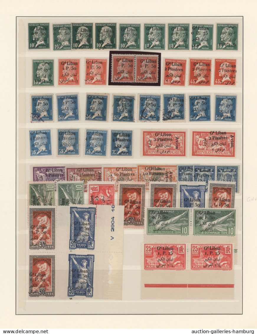 Lebanon: 1924/1930, OVERPRINTS, Almost Exclusively Mint Collection Of More Than - Liban