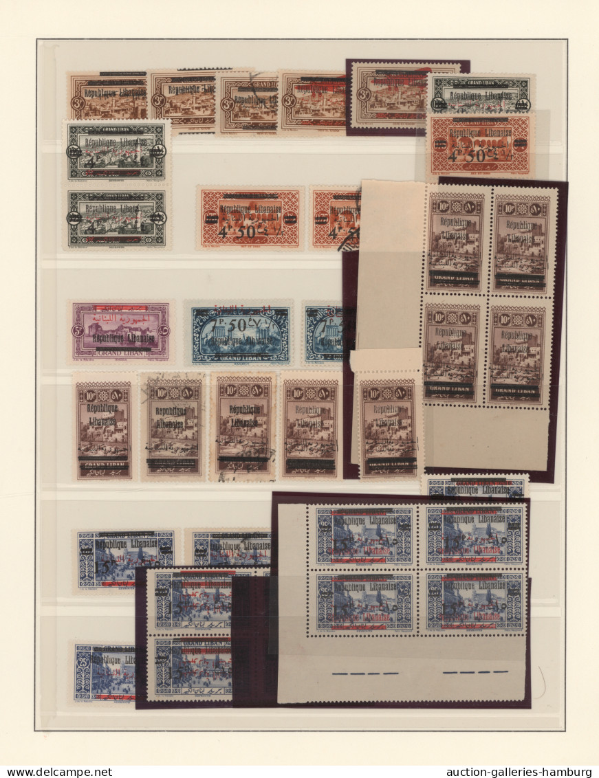 Lebanon: 1924/1930, OVERPRINTS, Almost Exclusively Mint Collection Of More Than - Liban