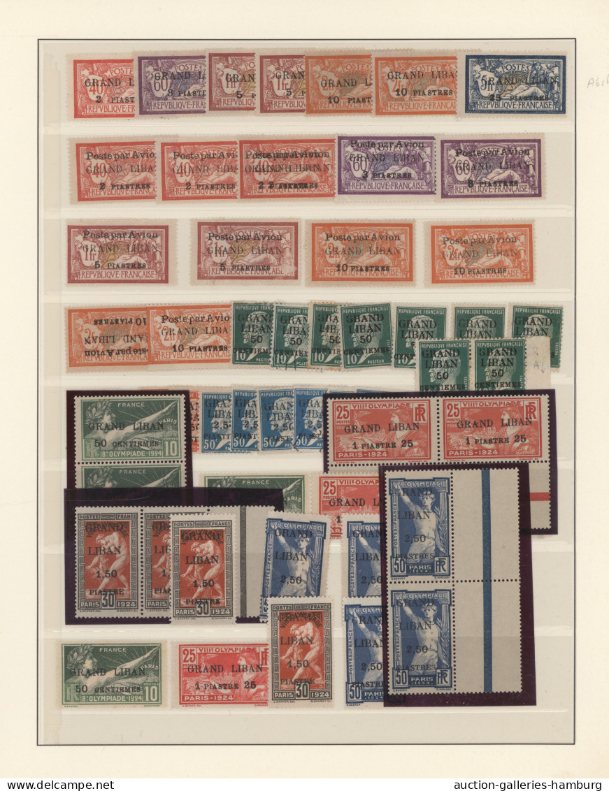 Lebanon: 1924/1930, OVERPRINTS, Almost Exclusively Mint Collection Of More Than - Lebanon