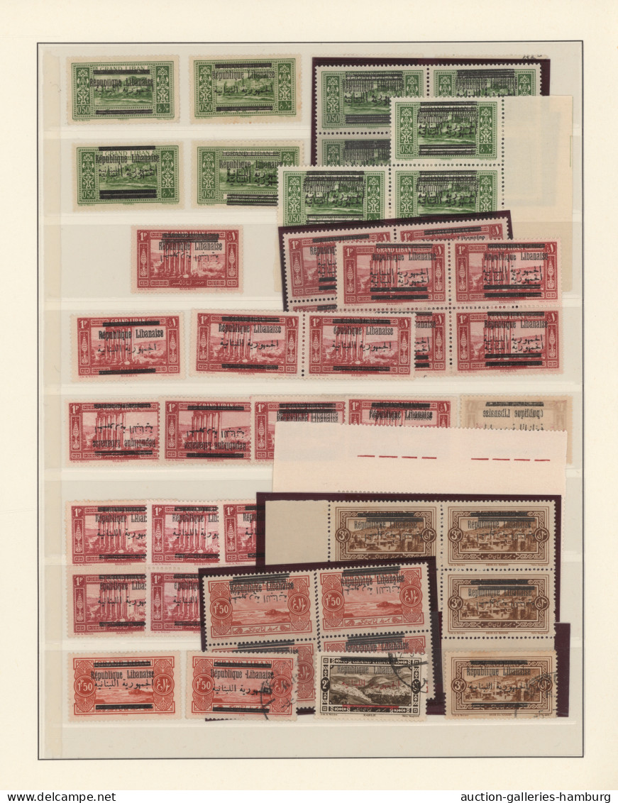 Lebanon: 1924/1930, OVERPRINTS, almost exclusively mint collection of more than