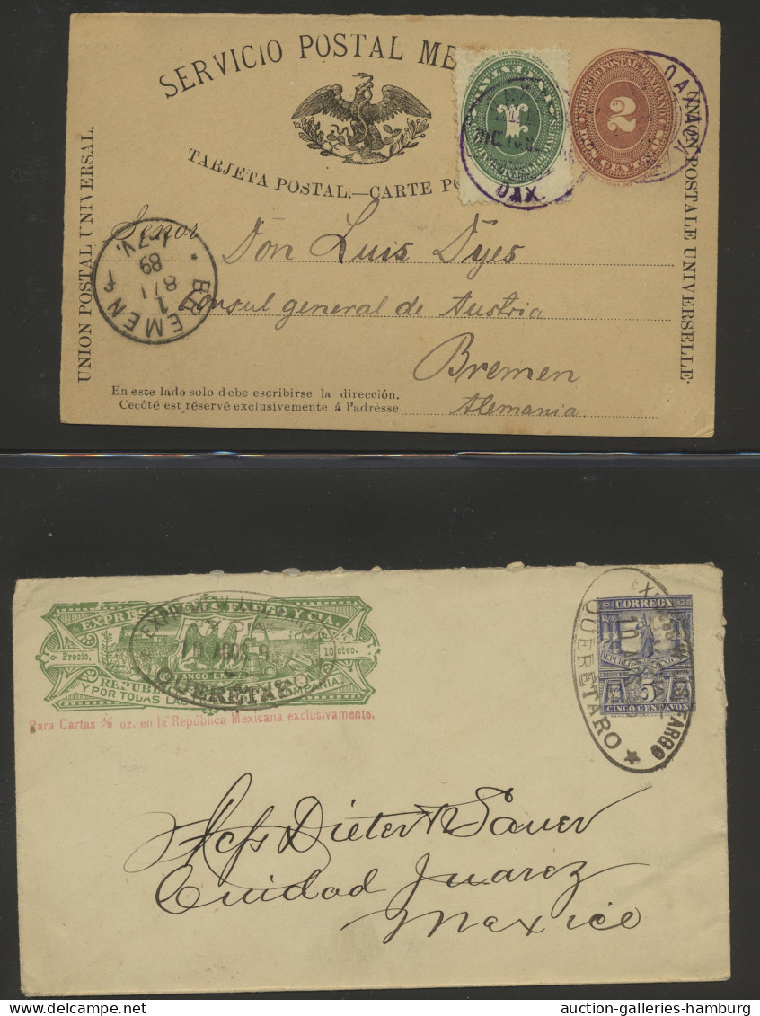 Mexico: 1859-1947 (c.), Cover Collection With 53 Items, From 1859 2 Reales With - México