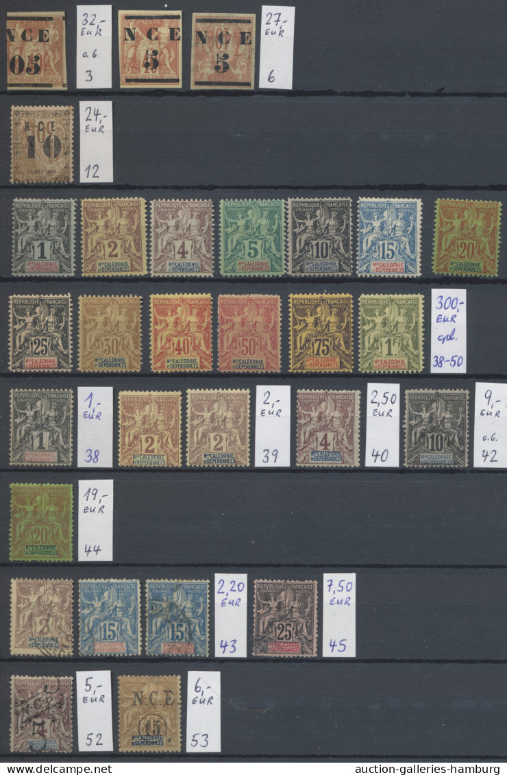 New Caledonia: 1881-2015, Partie In Einem Einsteckbuch Mit U.a. Diversen Bessere - Used Stamps