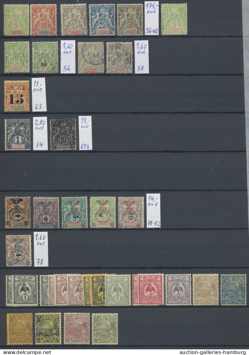 New Caledonia: 1881-2015, Partie In Einem Einsteckbuch Mit U.a. Diversen Bessere - Used Stamps