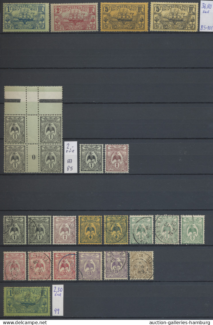 New Caledonia: 1881-2015, Partie In Einem Einsteckbuch Mit U.a. Diversen Bessere - Used Stamps