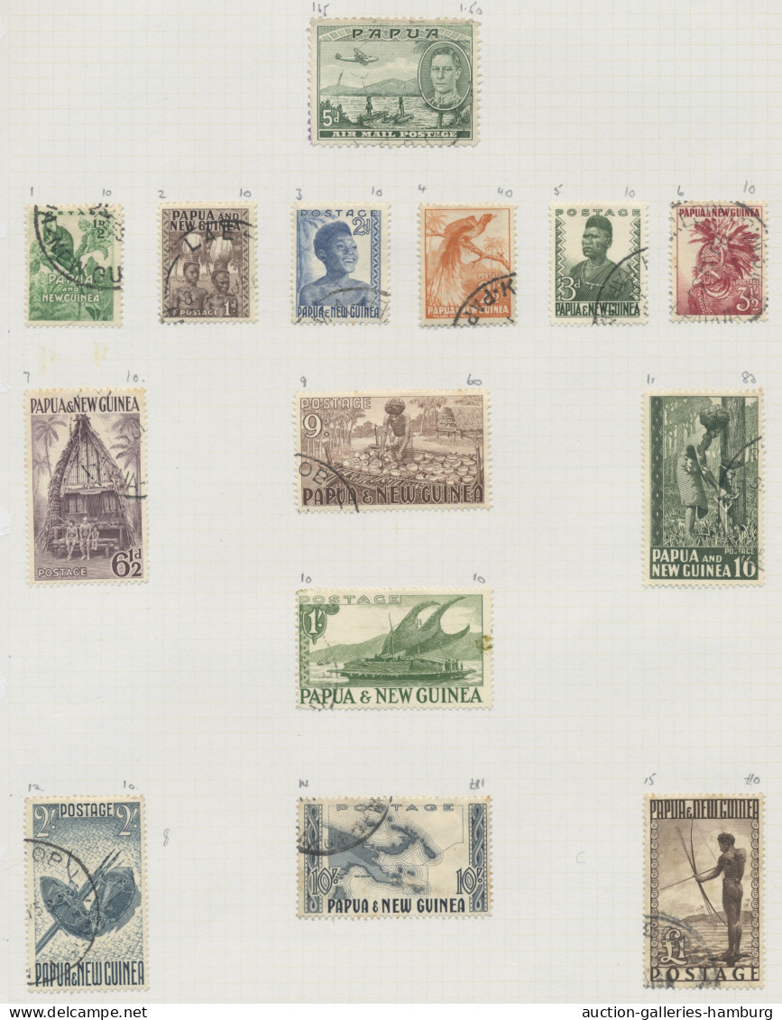 Papua New Guinea: 1901-1977, Ungebrauchte Und Gestempelte Sammlung In Einem Selb - Papua New Guinea