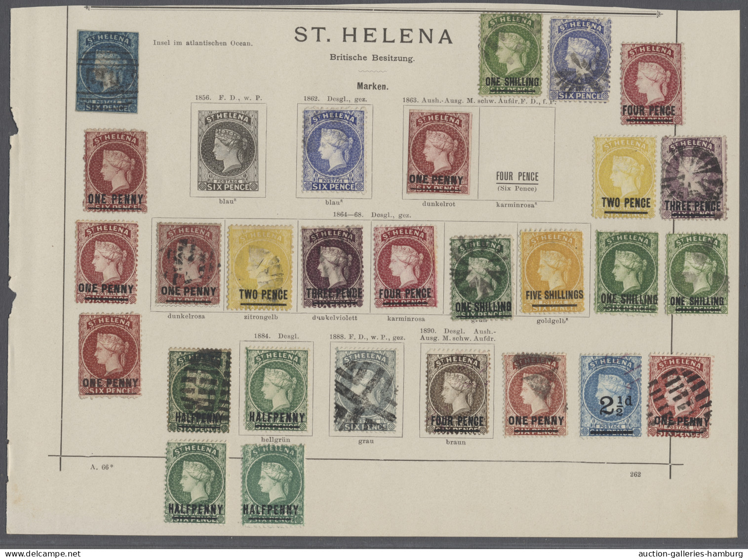 St. Helena: 1856-1884, Kleine Ungebrauchte Und Gestempelte Sammlung Der Victoria - Saint Helena Island
