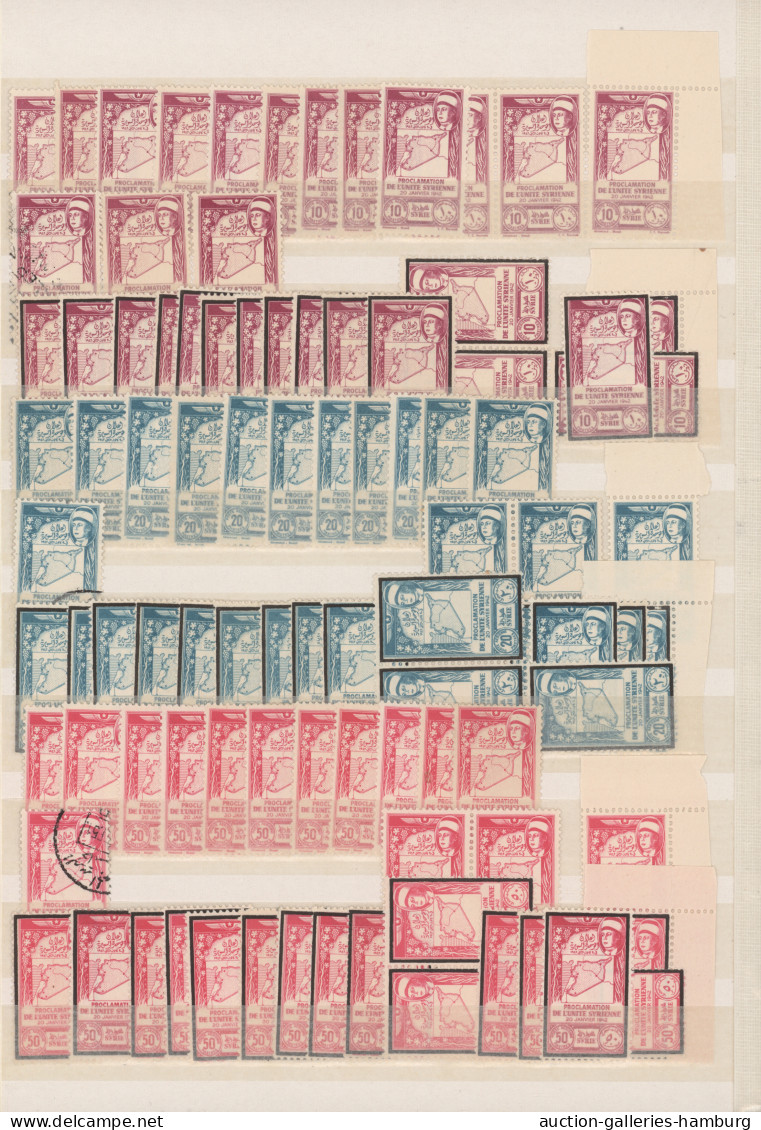 Syria: 1942/1960, Comprehensive Mint And Used Stock/accumulation In A Stockbook, - Syrie