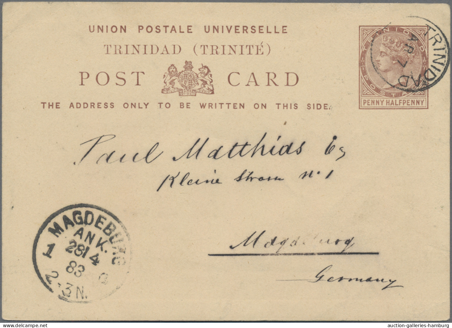 Trinidad+Tobago - Postal Stationery: 1883/1926, Trinidad, Lot Of Five Used Stati - Trinidad Y Tobago (1962-...)
