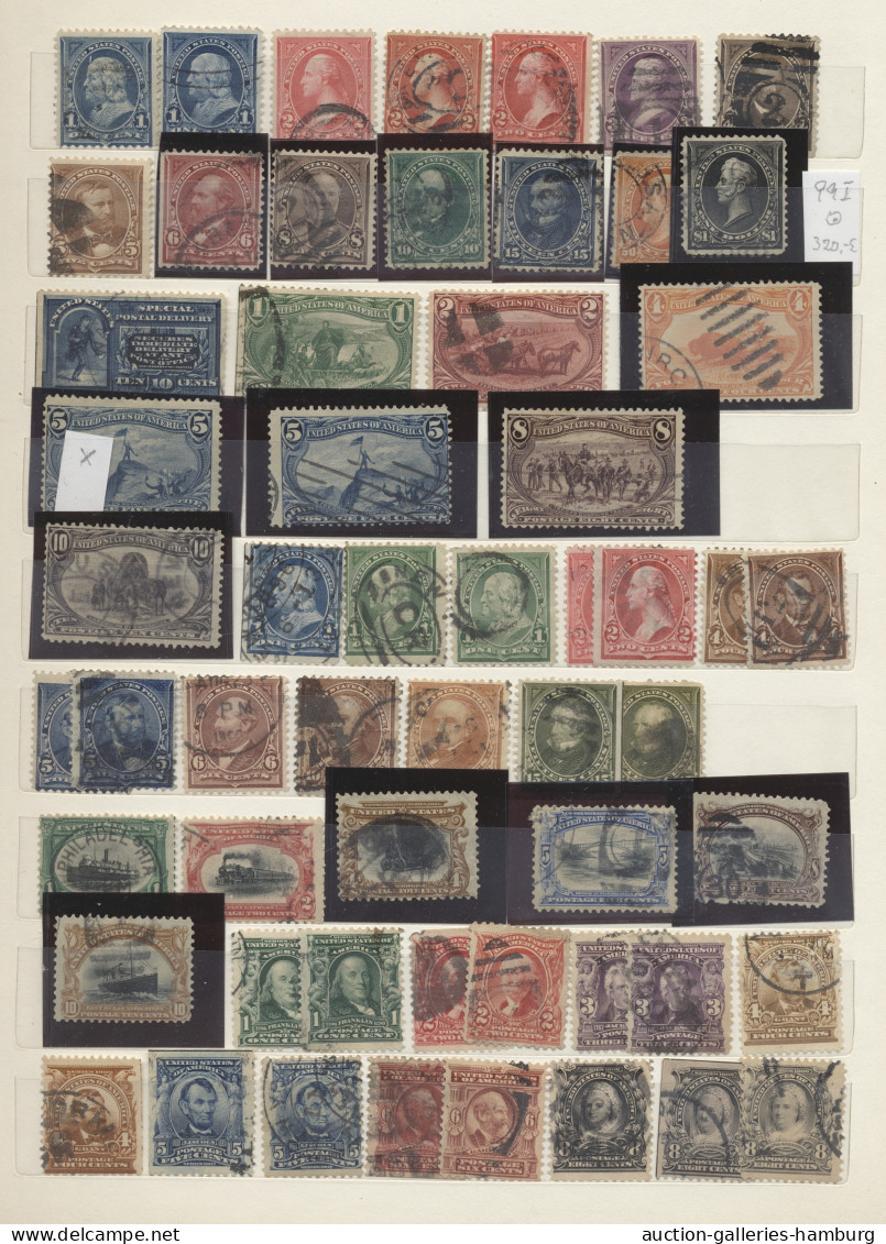 United States: 1851-1932, überwiegend Gestempelte Sammlung In Einem Einsteckbuch - Used Stamps
