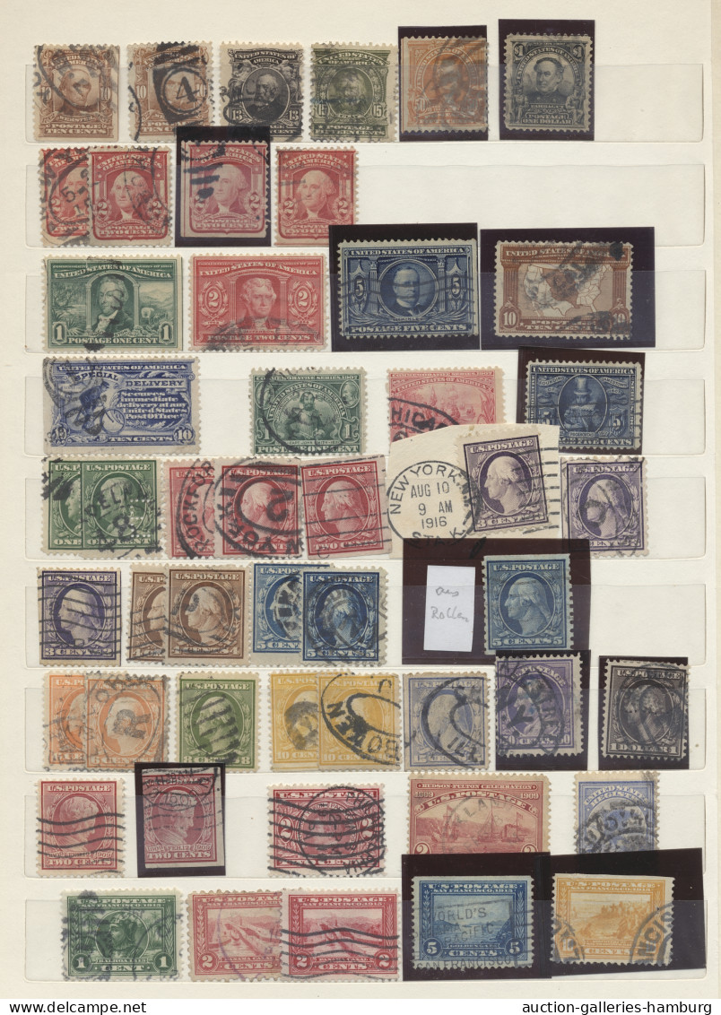 United States: 1851-1932, überwiegend Gestempelte Sammlung In Einem Einsteckbuch - Used Stamps