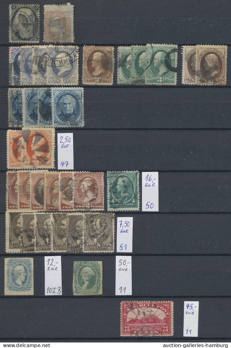 United States: 1861-1999, überwiegend Gestempelte Dublettenpartie In Einem Einst - Used Stamps