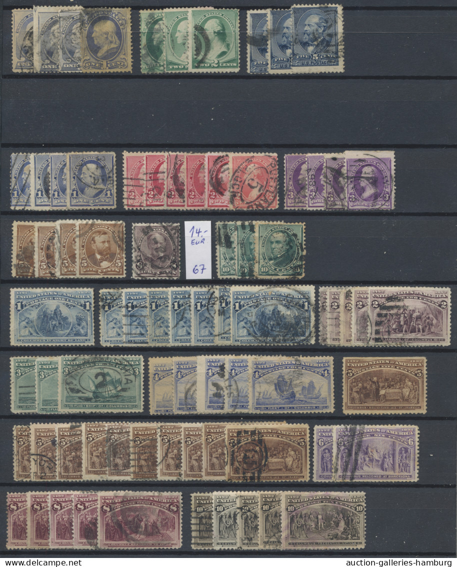 United States: 1861-1999, überwiegend Gestempelte Dublettenpartie In Einem Einst - Used Stamps