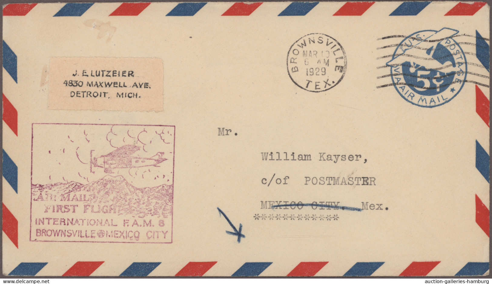 United States: 1929/1990 (ca.), AIRMAIL, Collection Of Apprx. 164 Covers, Compri - Lettres & Documents