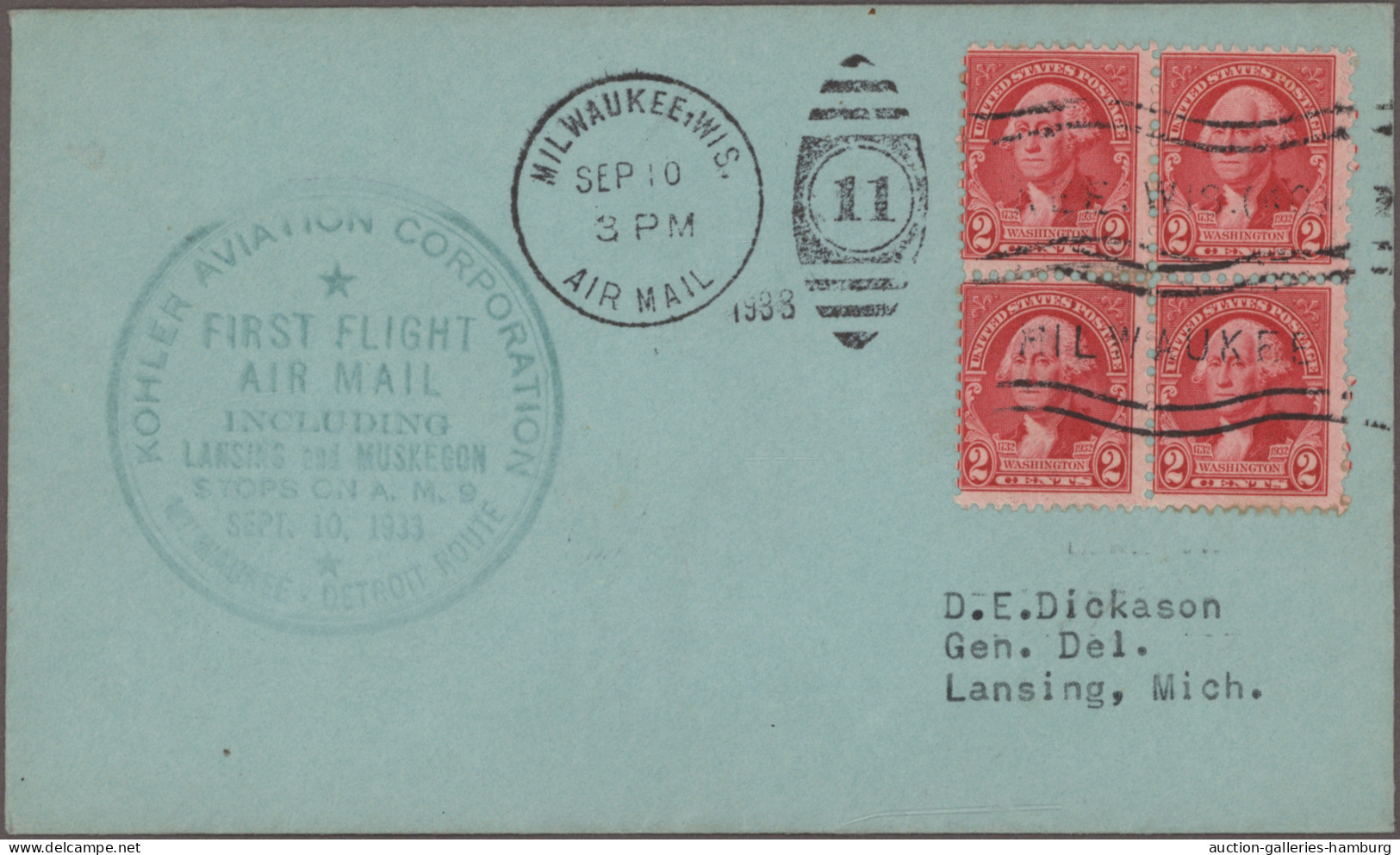 United States: 1929/1990 (ca.), AIRMAIL, collection of apprx. 164 covers, compri