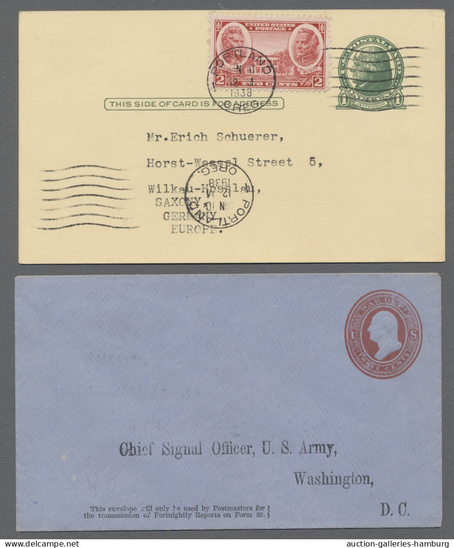 United States: 1908-1990, Partie Von Etwa 170 Belegen Mit U.a. Frankierten Ansic - Covers & Documents