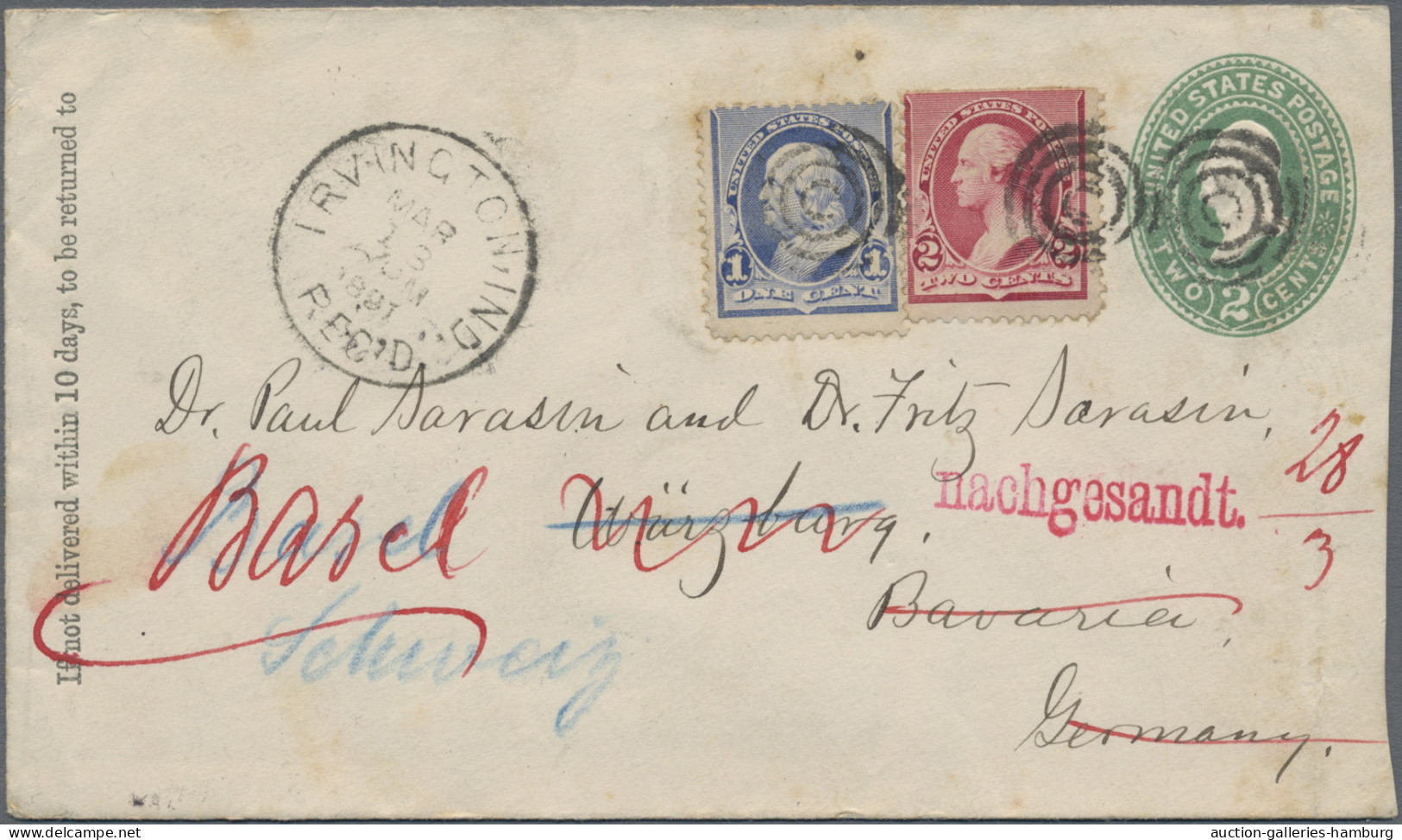 United States - Postal Stationary: 1894/1908, Assortment Of 49 Uprated Stationer - Other & Unclassified