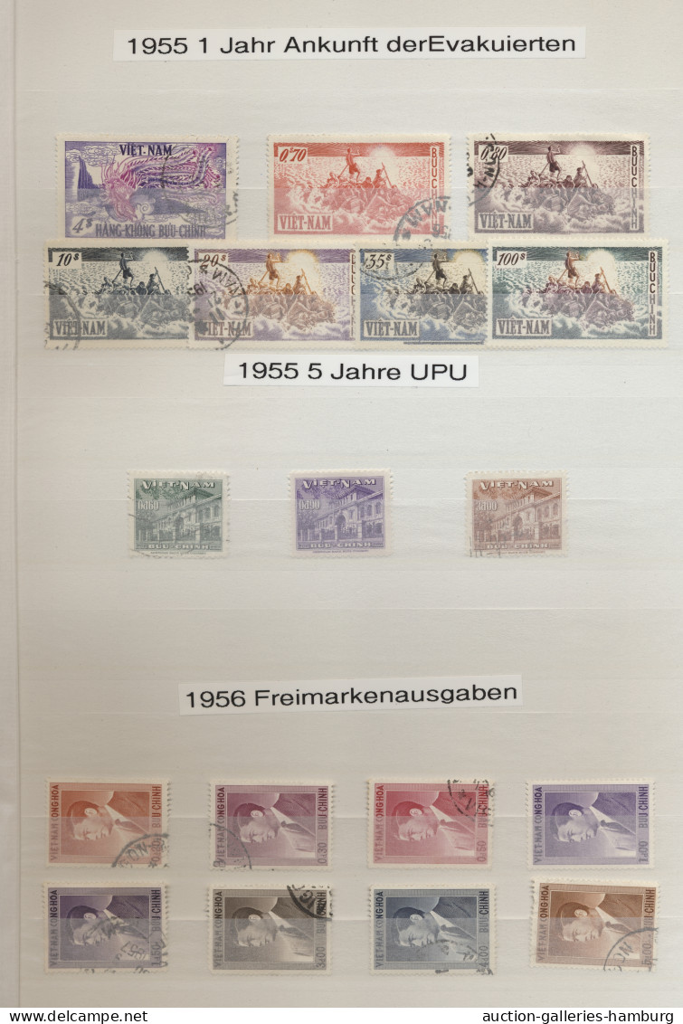 Vietnam: 1888-1976, Vorwiegend Gestempelte Sammlung Ab FRANZÖSISCH-INDOCHINA Bis - Viêt-Nam