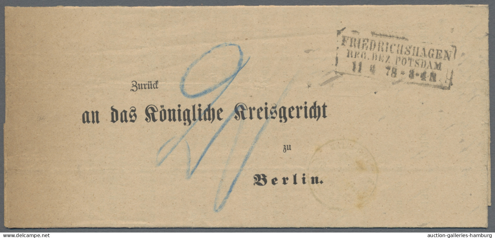 Heimat: Berlin: 1851-1904, Sammlung Von 68 Belegen Mit Stempeln Von Diversen Ber - Autres