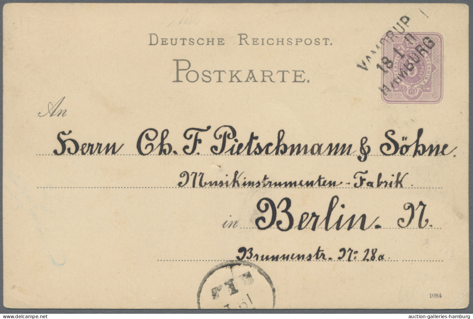 Heimat: Hamburg: 1874-1890, Partie von 36 Belegen mit überwiegend Stempeln aus H