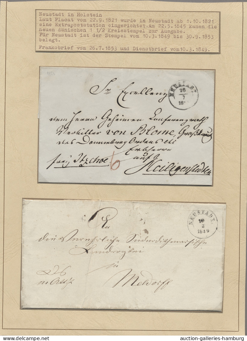 Heimat: Schleswig-Holstein: NEUSTADT; 1798-1855, Partie Mit U.a. Einem Vorphila- - Other