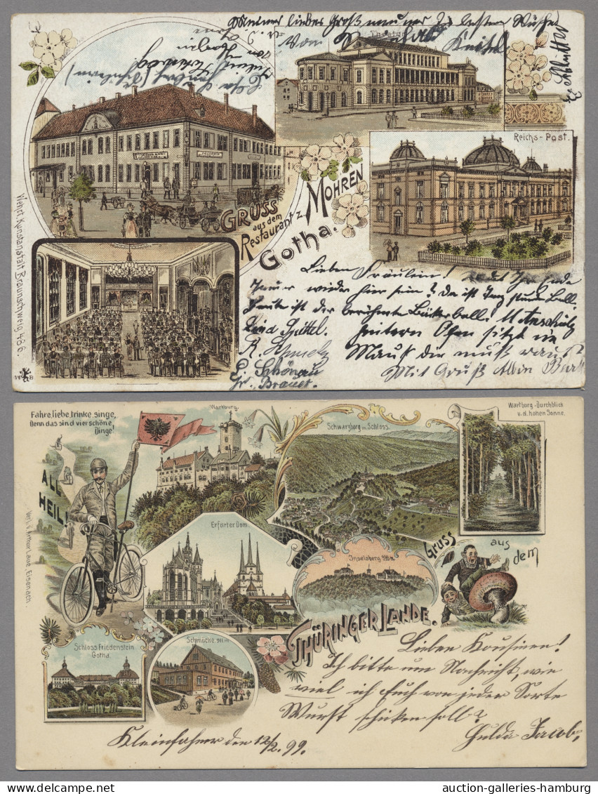 Ansichtskarten: 1896-1953. Partie Von 40 Ansichtskarten Mit U.a. Deutschland Ab - 500 Postcards Min.