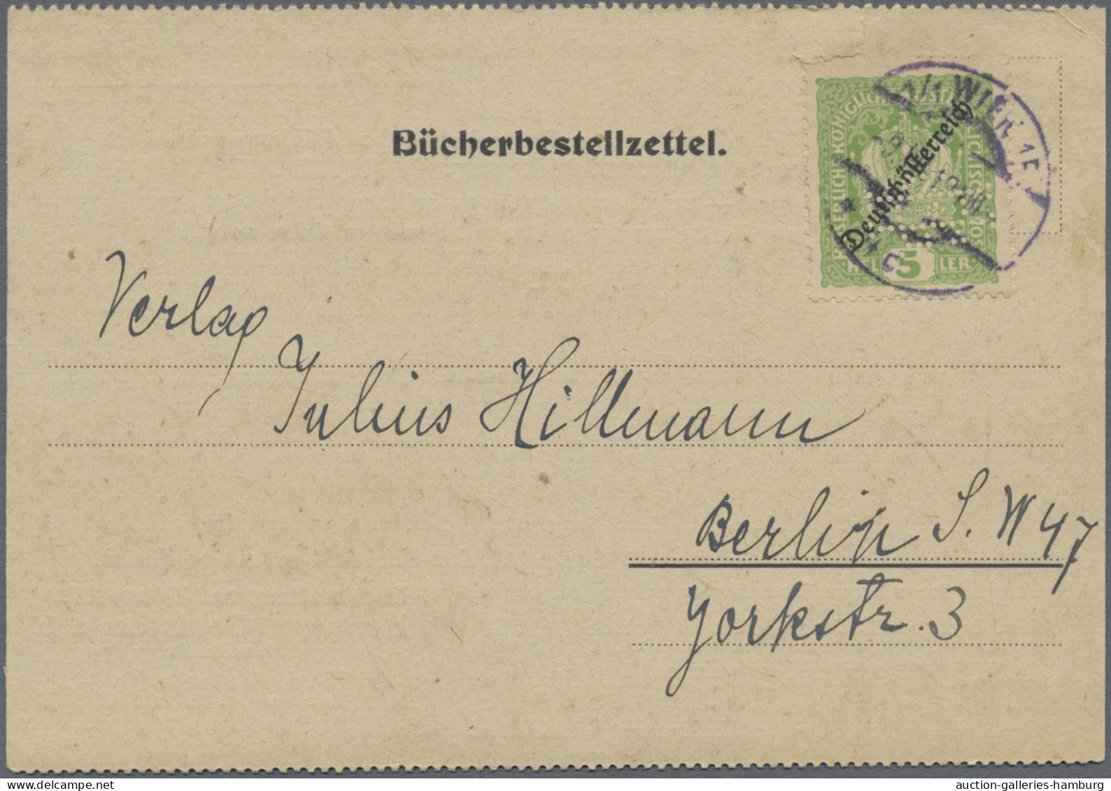 Thematics: Perfins: 1897/1938, Partie Von Elf Briefen Und Karten, Dabei Zweimal - Sin Clasificación