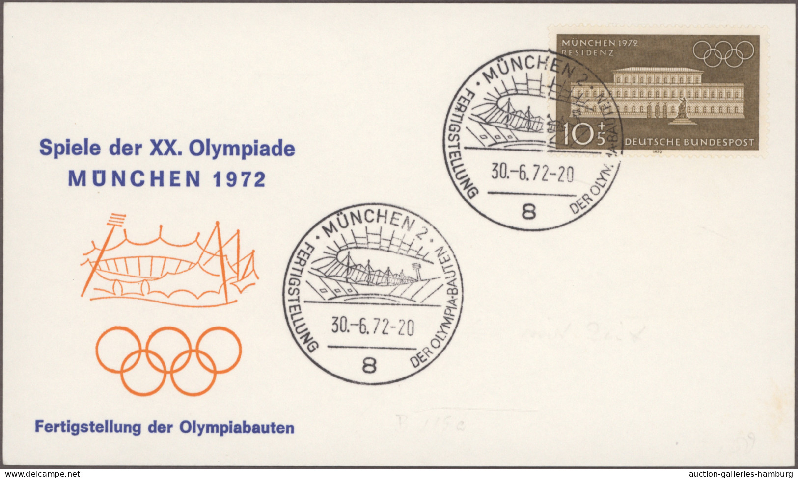 Thematics: Olympic Games: 1972, München, vielseitige Partie von ca. 150 Briefen