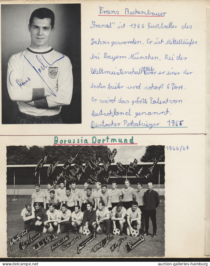 Thematics: Sport-soccer, Football: 1960er Jahre, Sammlung Von Etlichen Autogramm - Autres & Non Classés