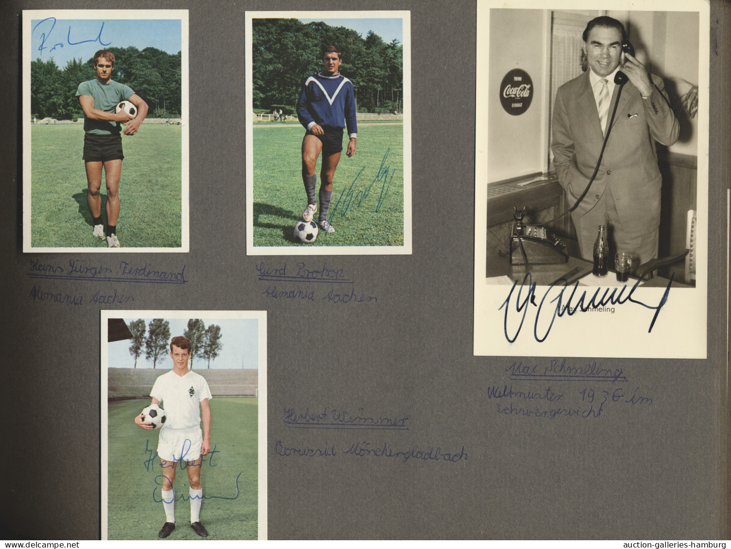 Thematics: sport-soccer, football: 1960er Jahre, Sammlung von etlichen Autogramm