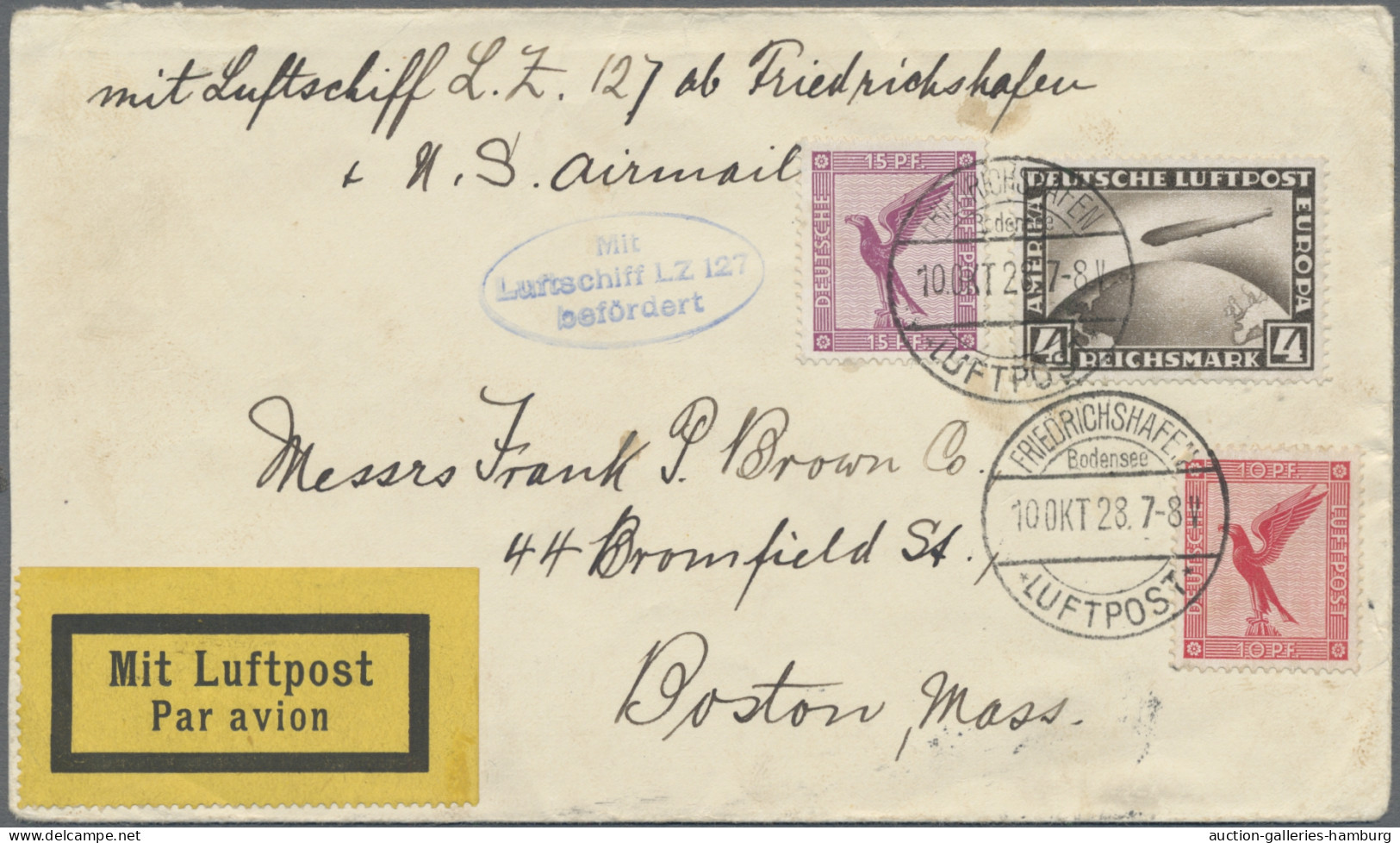 Zeppelin Mail - Germany: 1912-1939, Sammlung Von 52 überwiegend Zeppelinbelegen - Correo Aéreo & Zeppelin