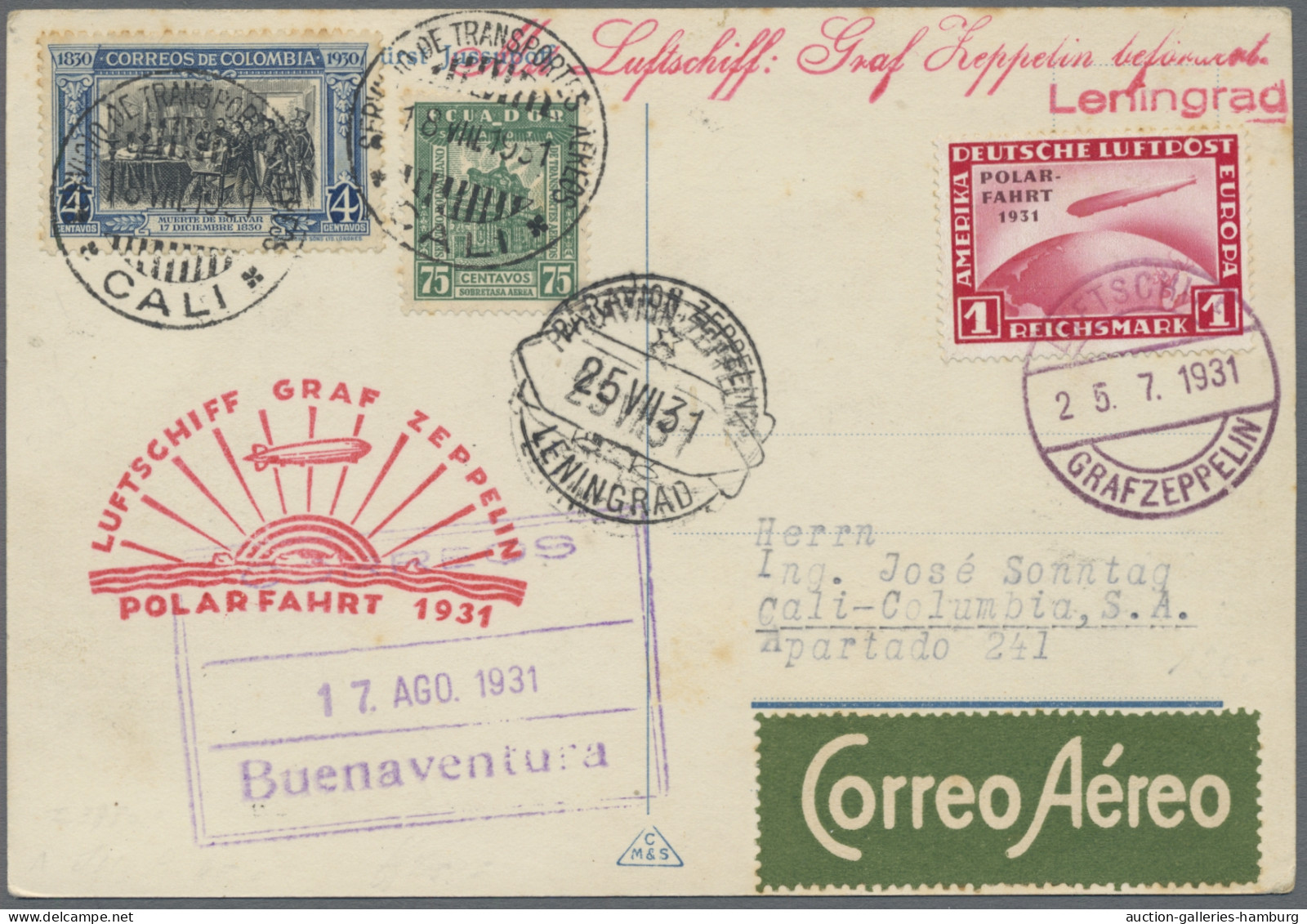 Zeppelin Mail - Germany: 1912-1939, Sammlung von 52 überwiegend Zeppelinbelegen