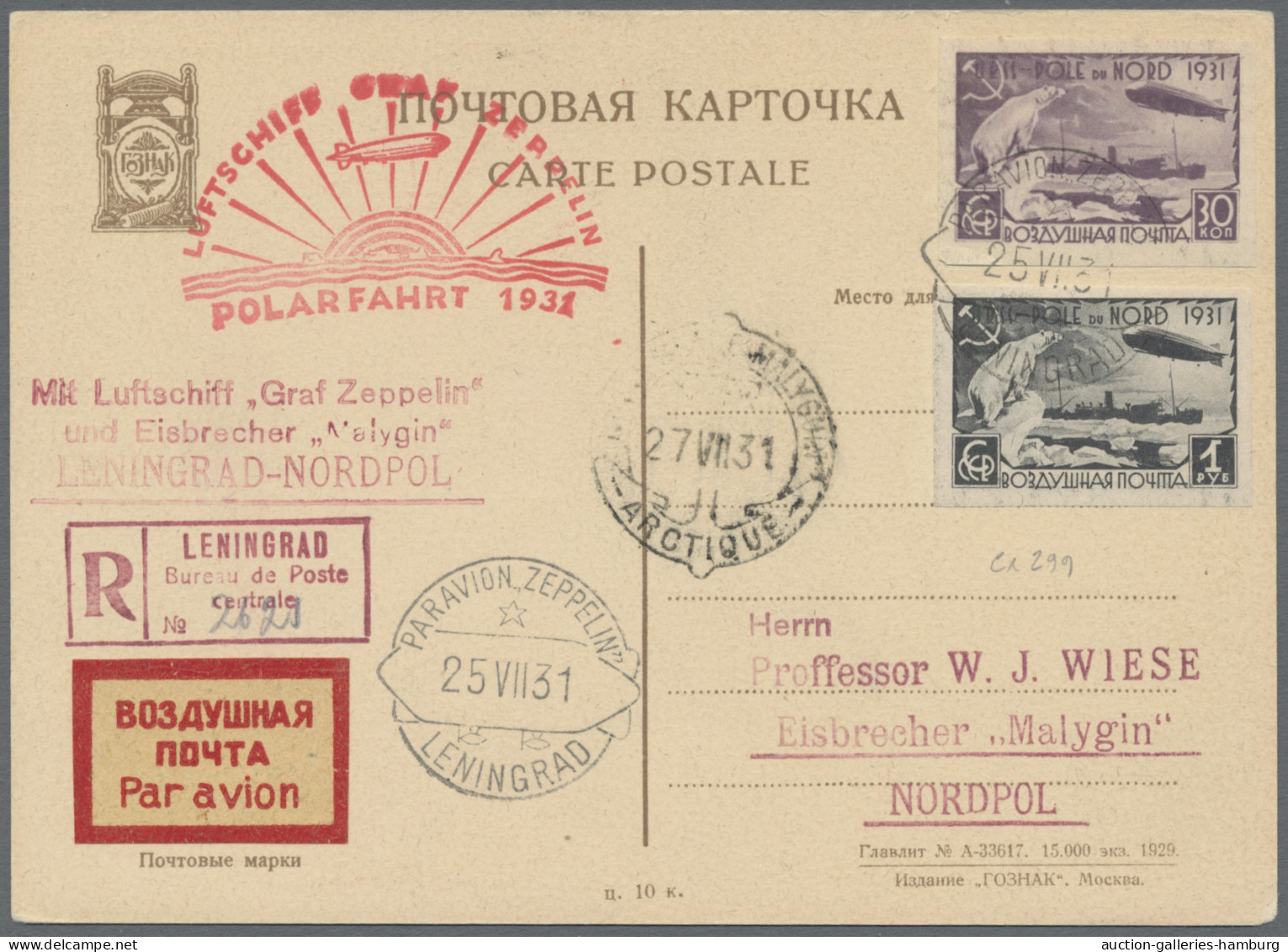 Zeppelin Mail - Germany: 1912-1939, Sammlung von 52 überwiegend Zeppelinbelegen