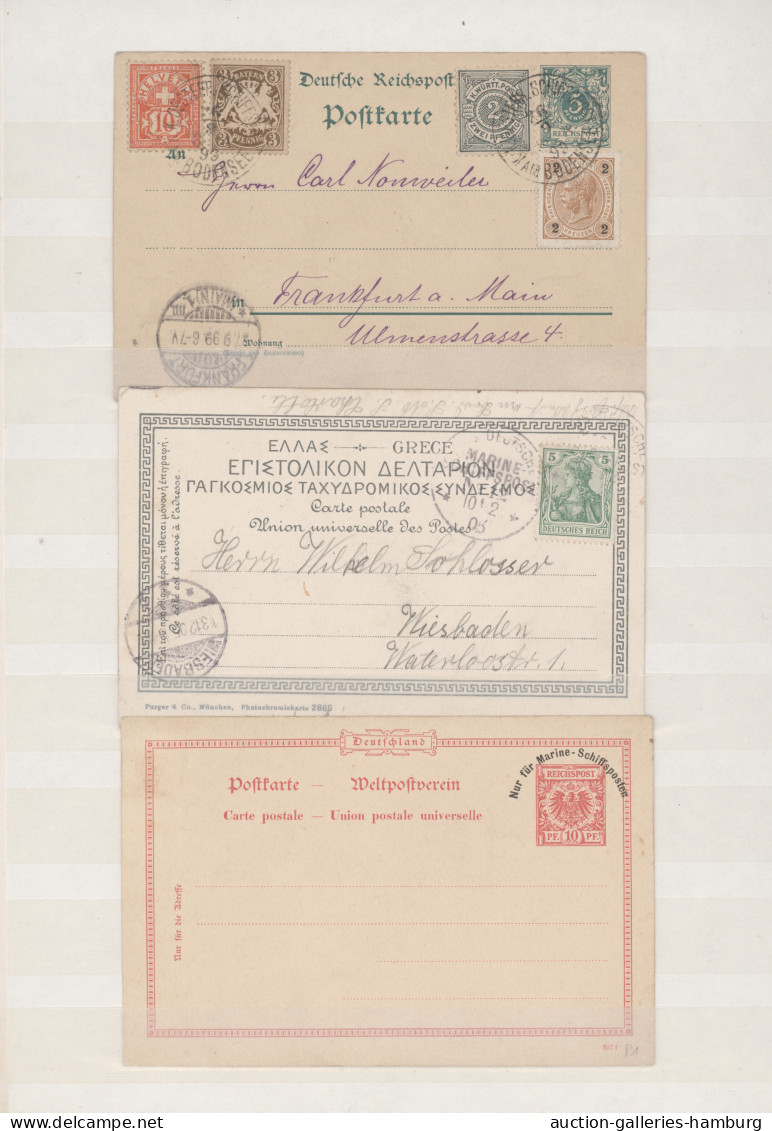 Shipsmail - Germany: 1900/1934 (ca.), Nette Partie Mit Zehn Belegen Und Einigen - Collections