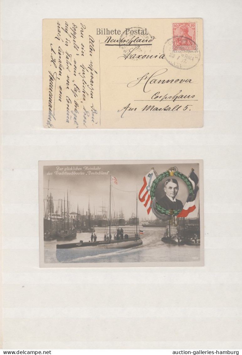 Shipsmail - Germany: 1900/1934 (ca.), Nette Partie Mit Zehn Belegen Und Einigen - Collections