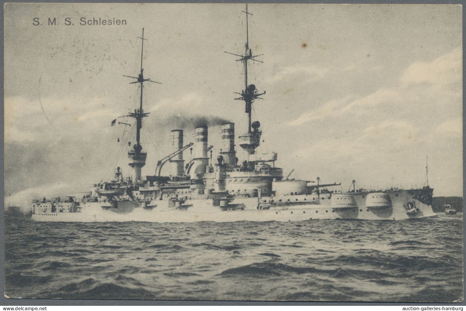 German Ship Post - Marine: 1901-1918, Ringbinder mit 51 Belegen, davon einige Um