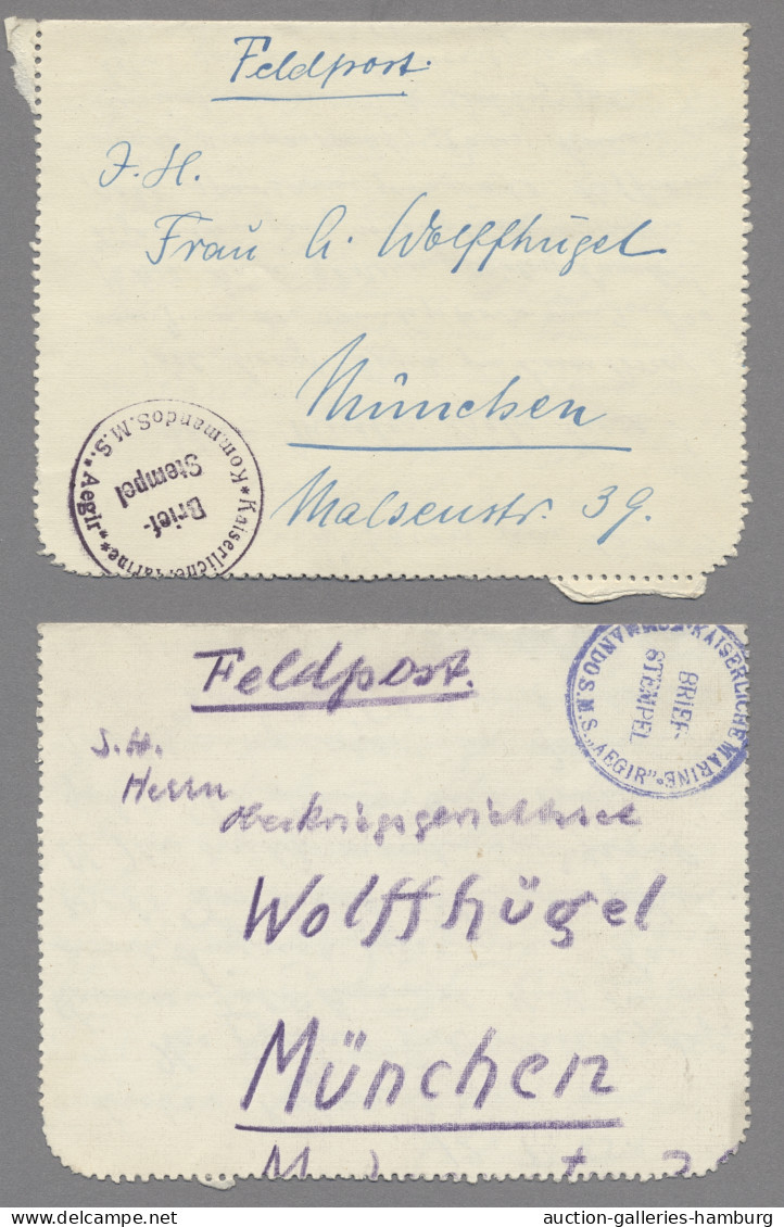 German Ship Post - Marine: ÄGIR; 1915, Partie Von 26 Belegen Aus Einer Korrespon - Other & Unclassified