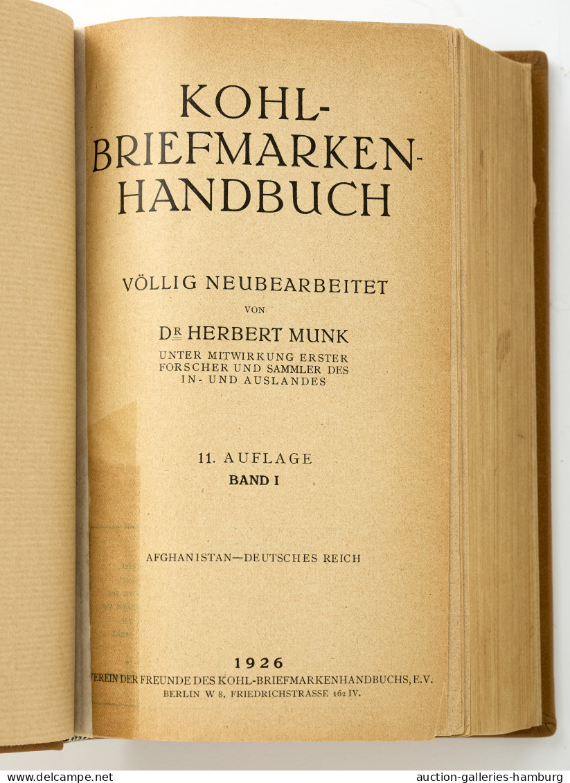 Philatelistische Literatur - Allgemeines - Bibliographien: KOHL BRIEFMARKEN-HAND - Other & Unclassified