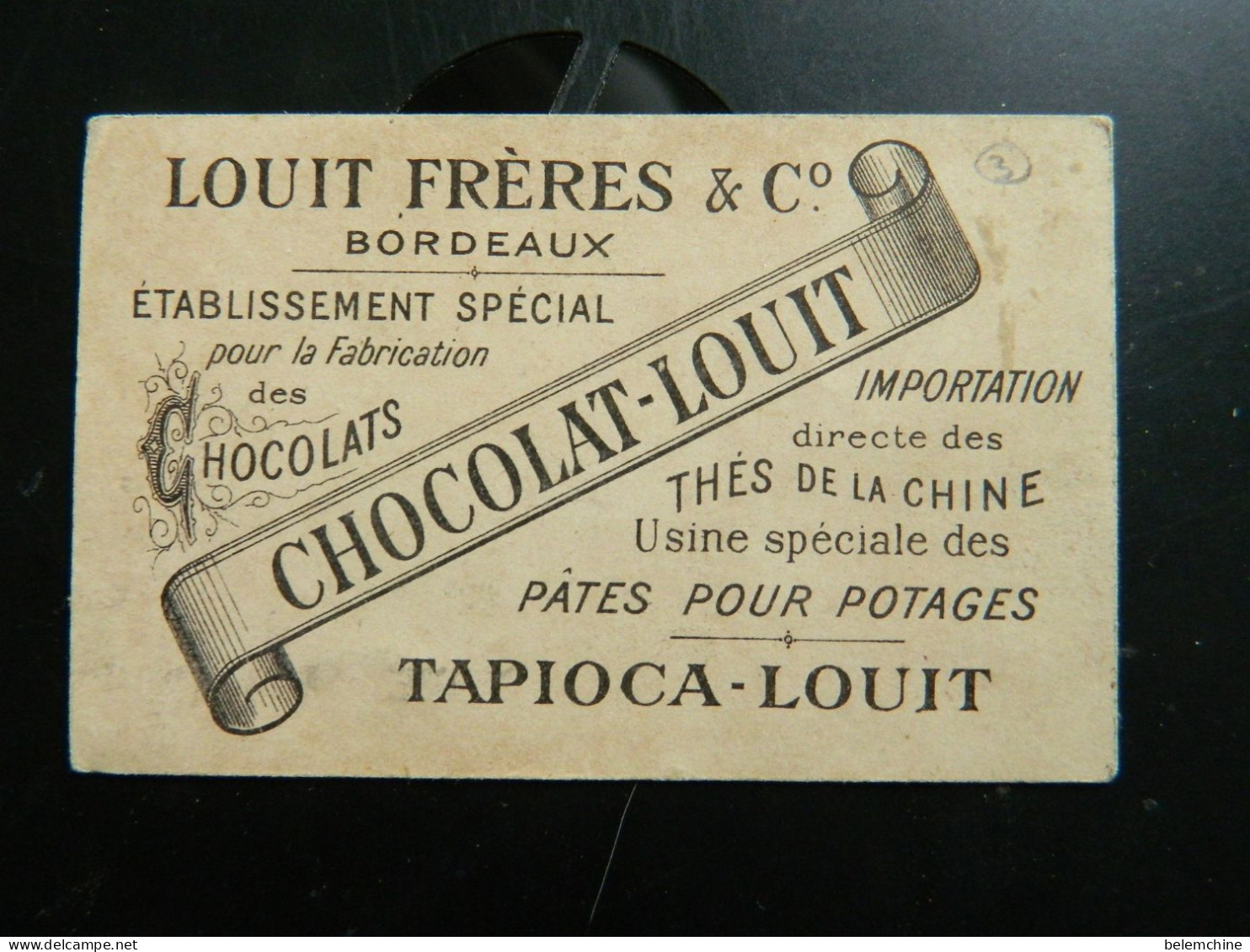 CHROMO   CHOCOLAT LOUIT          LA MAIN DU PROLETAIRE        ( 10 X 6,5 Cms) - Louit