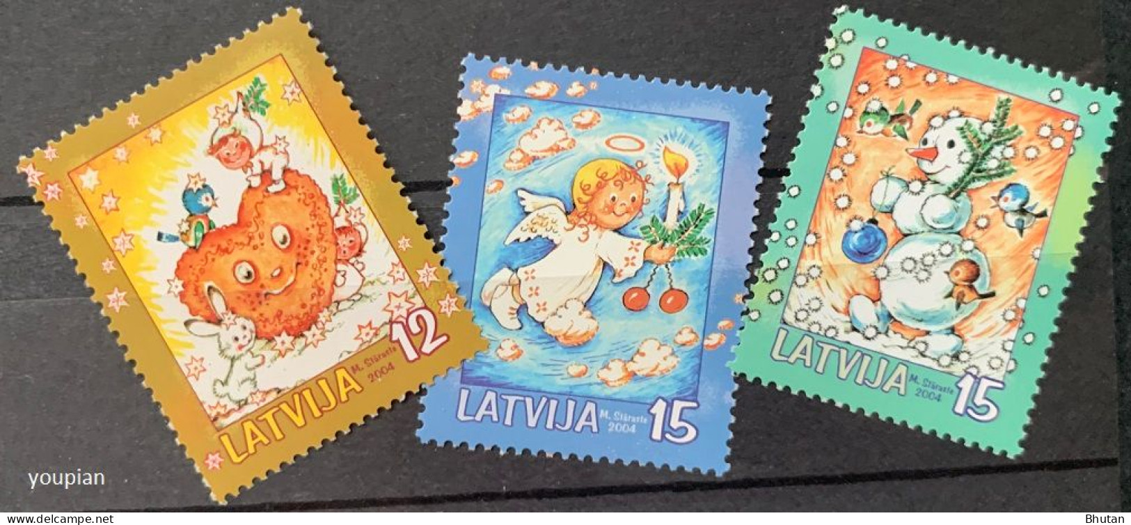 Latvia 2004, Christmas, MNH Stamps Set - Lettonie