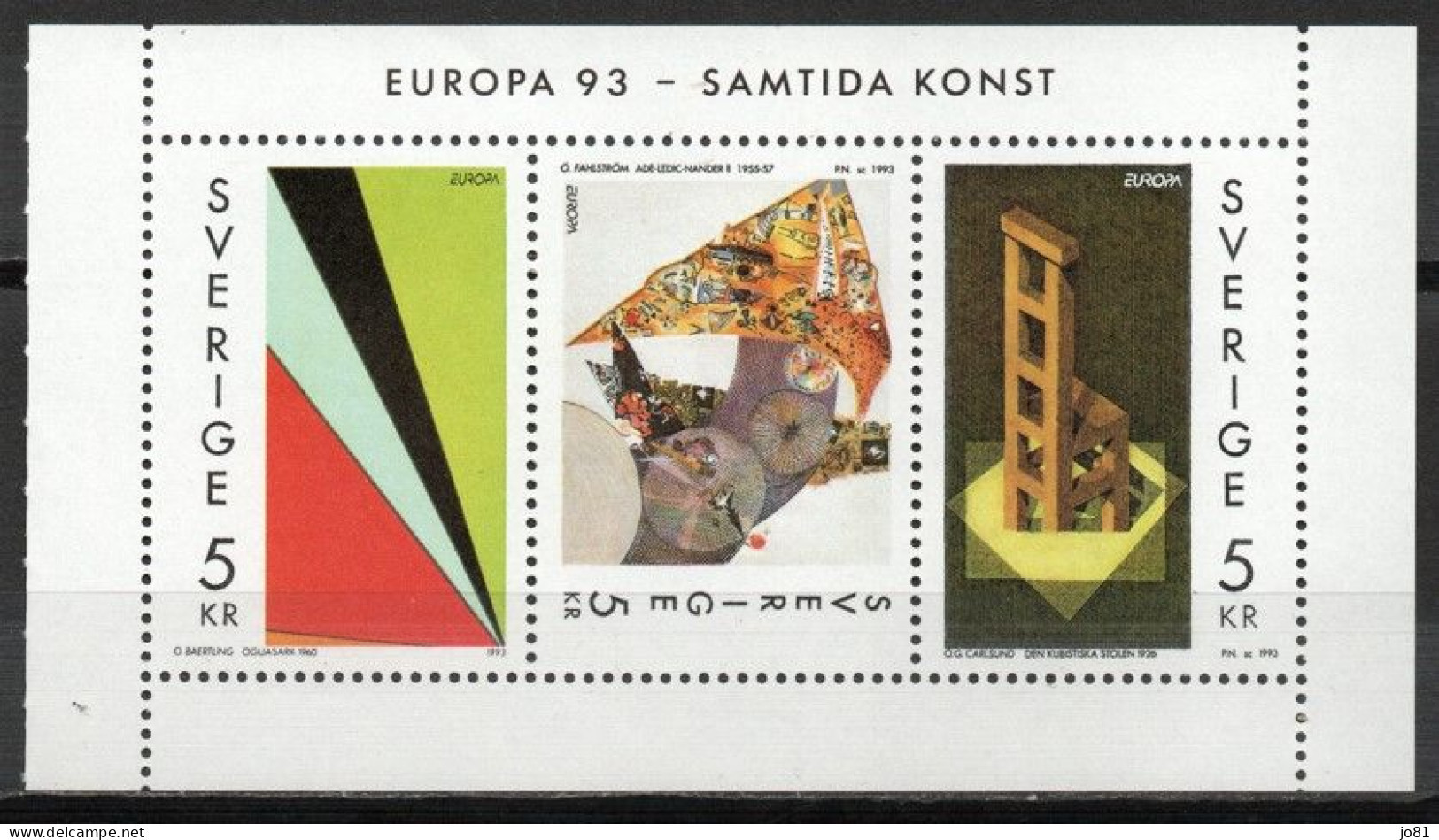 Suède YT Bloc 23 Neuf Sans Charnière XX MNH Europa 1993 - Blocks & Kleinbögen