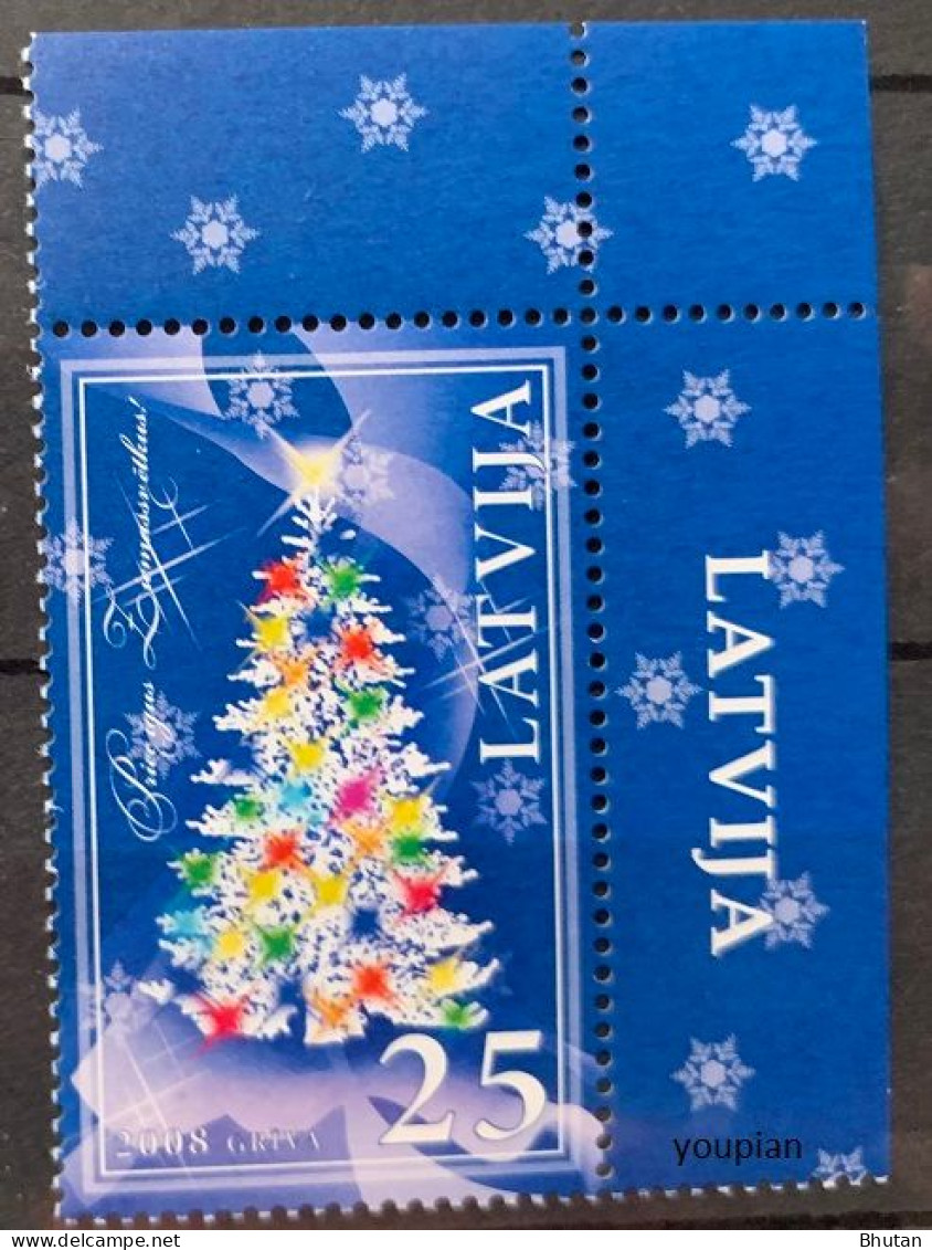 Latvia 2008, Christmas, MNH Single Stamp - Lettonie