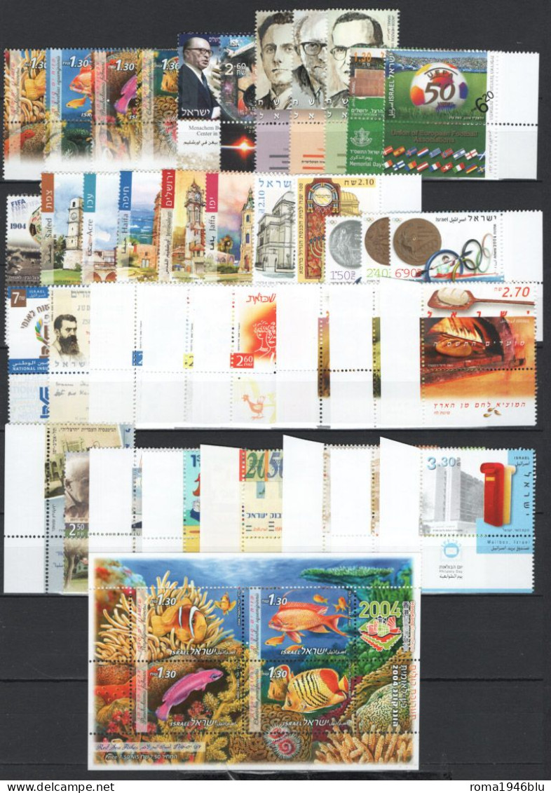 Israele 2004 Annata Completa Con Appendice / Complete Year Set With Tab **/MNH VF - Années Complètes