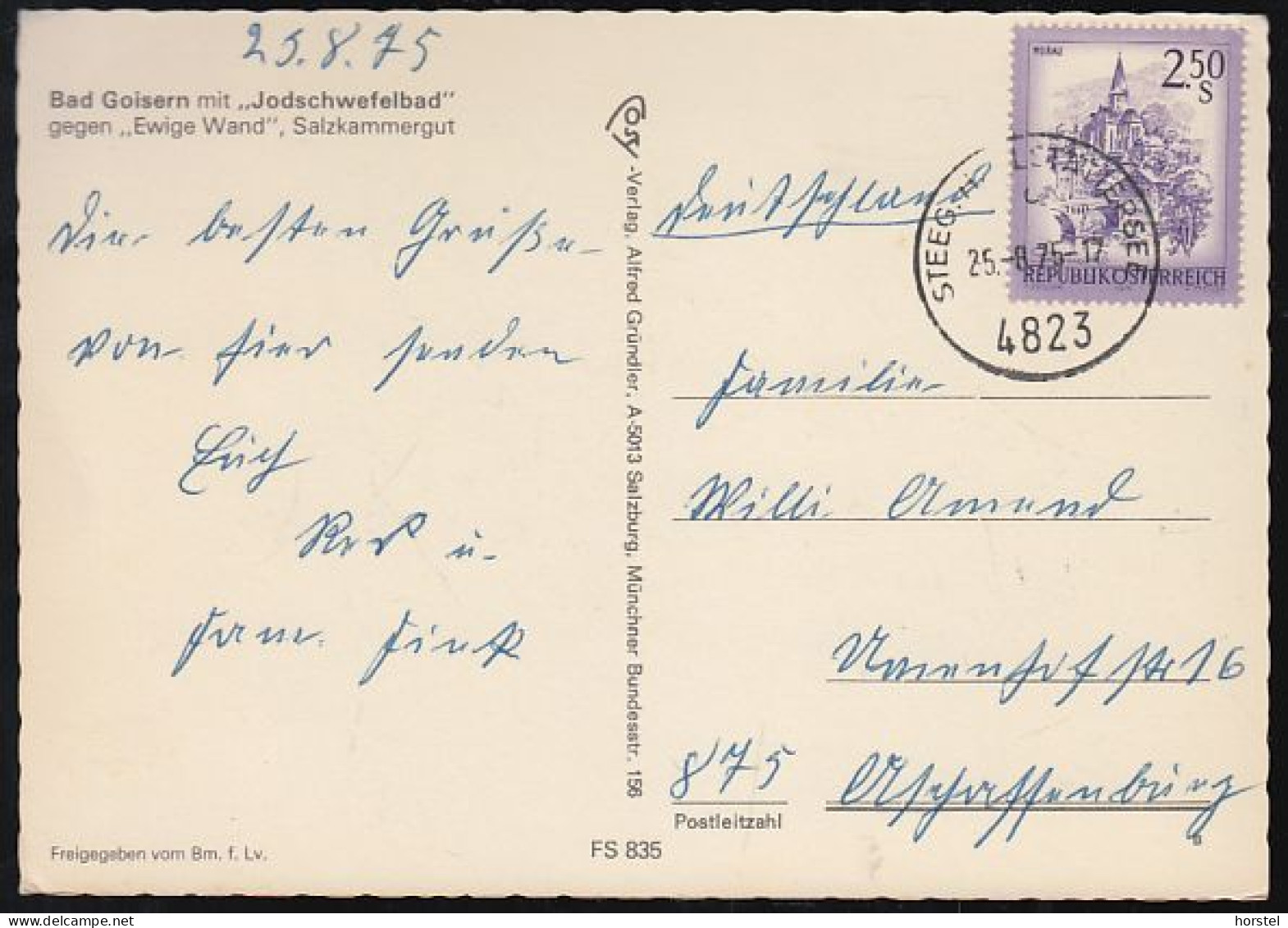 Austria - 4822 Bad Goisern - Jodschwefelbad- "Ewige Wand" - Nice Stamp - Bad Goisern