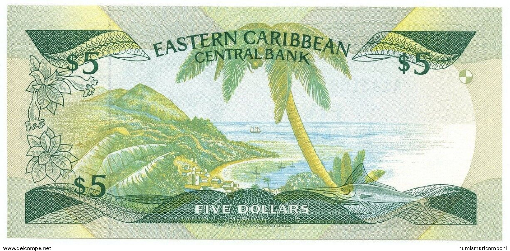 5 DOLLARS EASTERN CARIBBEAN CENTRAL BANK 1986/88 FDS Lotto.589 - Caraïbes Orientales