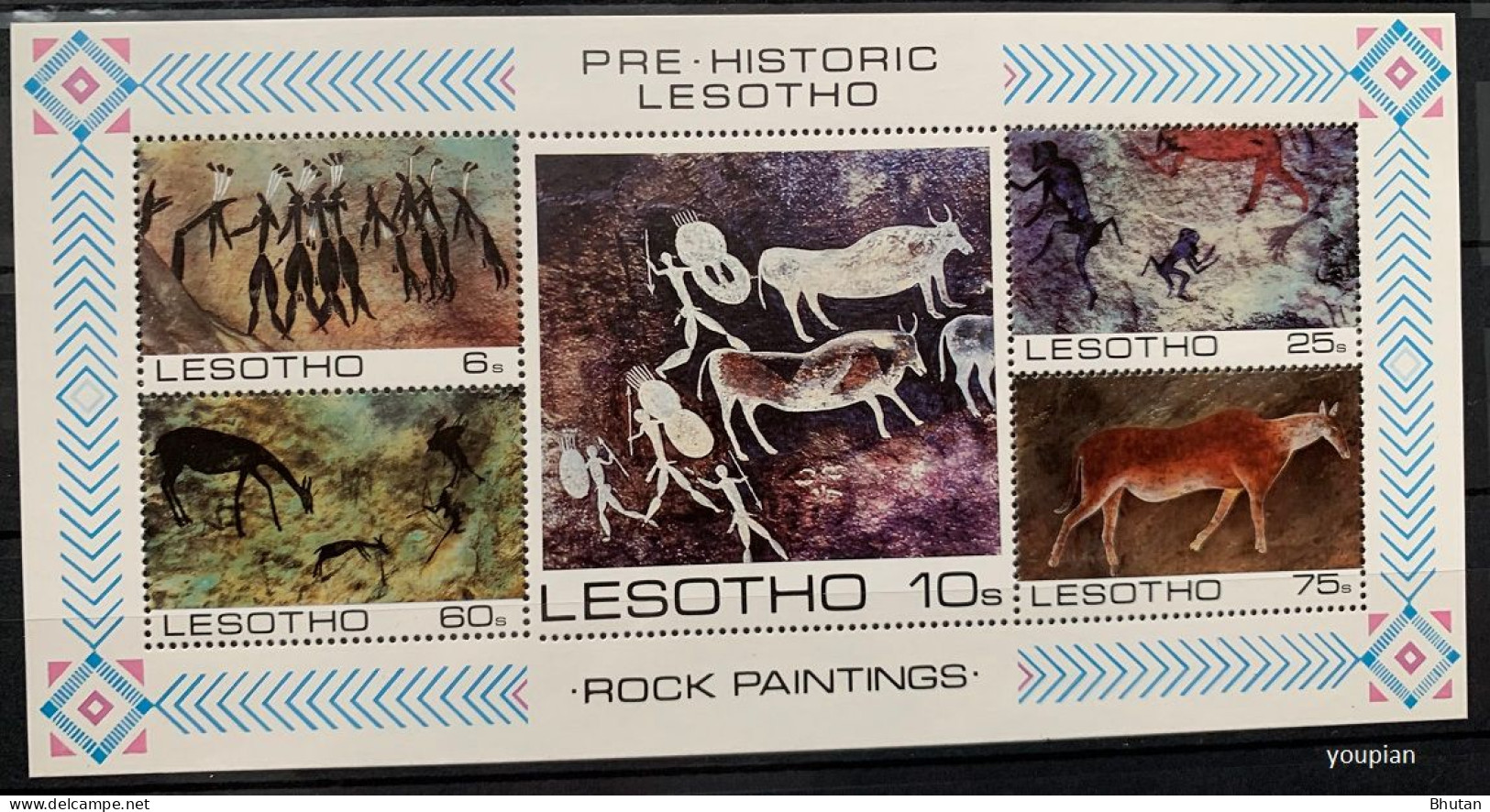 Lesotho 1983, Rock Paintings, MNH S/S - Lesotho (1966-...)