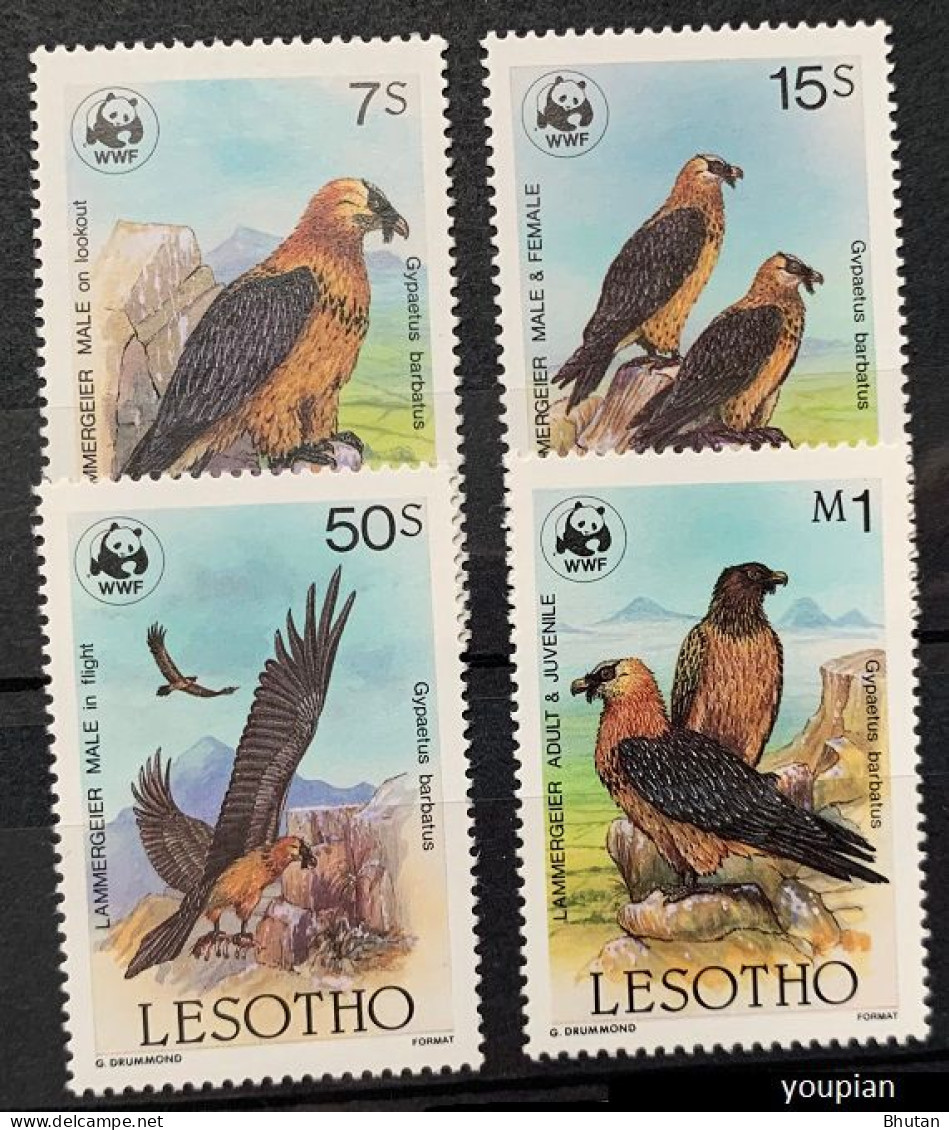 Lesotho 1986, WWF - Vultures, MNH Stamps Set - Lesotho (1966-...)